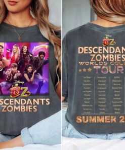 Retro Descendants Zombies World Tour Matching Shirt, Disney The Rise Of Red Group Shirt, Descendants Concert,Summer Music Festival 2025 Trip