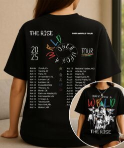 Retro The Rose Kpop T-shirt, The Rose Once Upon AWRLD Tour 2025 Shirt, The Rose WRLD Album Tee, The Rose Members Tee, We Go As One Wrld