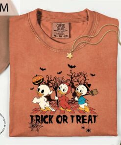 Duck Tales Trick Or Treat T-shirt, Huey Dewey Louie Witch Hazel Shirt, Duck Tales Disney Halloween Shirt, Mickey's Not So Scary Party 2025