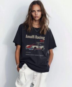Amalfi Racing Graphic Tee | Vintage Car T-Shirt, Targa Florio, Motorsports Tee, Vintage Amalfi Coast Travel T-Shirt, Unisex Race Car Tee