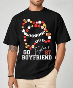 Go Taylor's Boyfriend Tshirt, Kansas City Fan T-Shirt, Chiefs Era Tee, Game Day Shirt