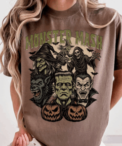Monster Mash T-Shirt, Retro Halloween Shirt, Horror Shirt for Halloween, Spooky Tee