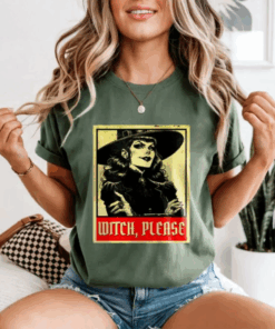 Witch Please Graphic Tee, Halloween Shirt, Casual Witch T-Shirt, Spooky Graphic Top, Gift for Her October Witch Apparel