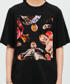 Retro Horror Characters Halloween T-Shirt, Horror Movie Shirt, Halloween Gifts, Gifts for Friend