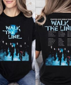 Vintage Enhypen Walk The Line World Tour 2025 T-Shirt, Enhypen Merch Shirt, Enhypen Gift Tee