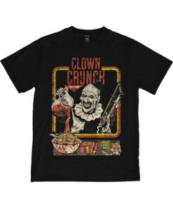 Clown Crunch Horror T-Shirt, Terrifier Inspired Creepy Cereal Art the Clown Tee, Scary Movie Shirt, Horror Fan Gift