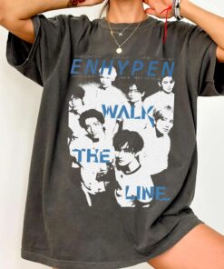 Enhypen Walk The Line World Tour 2025 Mineral Wash Shirt, Enhypen 2025 Tour Shirt