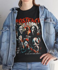 Ghostface Unisex Heavy Cotton Tee, Horror Movie Shirt, Halloween Gift, Casual Outfit, Unisex Apparel