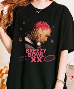 Chris Brown Breezy Bowl XX Tour 2025 T-shirt, Breezy Bowl tee, Chris Brown fan support shirt, Gift for Team Breezy