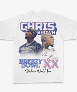 Chris Brown Breezy Bowl XX Tour Shirt | Heavyweight 100% Cotton Concert Tee | R&B Hip Hop Fan Merch
