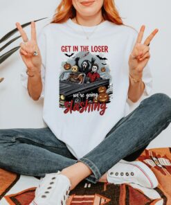 Get In Loser We're Going Slashing Shirt | Horror Halloween Sweatshirt | The Slayers | Retro Halloween Shirt | Horror Movie Characters