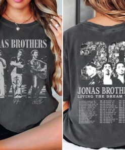 Jonas Brothers Shirt, Living The Dream Tour 2025, Jonas Fan Merchandise Tee, Jonas Tour Gift For Fan, Jonas Bros 20th Annivesary Tour