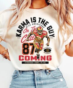 Vintage Karma Is The Guy On The Chiefs T-Shirt, Taylor Football Shirt, Kansas City Chiefs Tshirt, Travis Taylor Tee