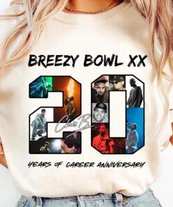 Chris Brown Tour Merch 2025 Shirt, Chris Brown Breezy Bowl XX Tour 2025 T-Shirt, Breezy Bowl XX Tour Shirt, Chris Brown Gift Fan