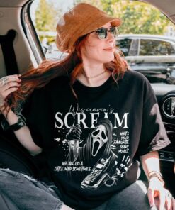 Vintage Ghostface Halloween T-Shirt, Scream Movie Shirt, Scary Movie Tee, Horror Movie Characters Tops