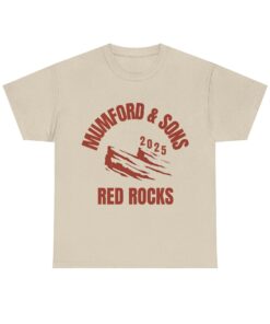 Mumford and Sons 2025 Tour Sand T-Shirt, Tour Merch Crewneck T-shirt