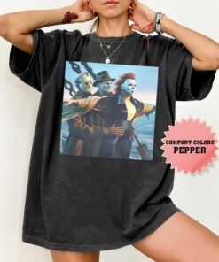 Funny Halloween Meme Vintage Unisex Shirt, Horror Characters Meme Retro T-Shirt, Halloween Movie 90s Tee, Summer Spooky Shirt