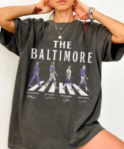 Baltimore Walking Road Signatures Football Shirt, Gift For Fan Football Unisex