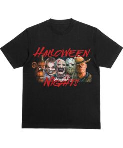 Halloween Horror Nights 2025 T-Shirt – Haunted House Icons – Spooky Horror Tee, Halloween Scare Night Shirt, HHN Fan Gift
