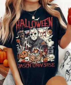 Retro Horror Character Halloween Universe Shirt, Horror Movie, Halloween Horror Nights 2025, Halloween Friends Group Matching