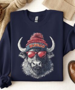 Buffalo Football Crewneck Sweatshirt, Vintage Fan Gifts for Game Day, Trendy Sports Apparel, Unisex Buffalo Hoodie, Football Fan Gear Shirt