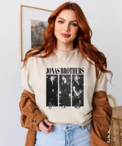 Jonas Brothers Fan Shirt, Retro Jonas Brothers Tour Shirt, Band Collage Graphic Tee – Pop Band Concert Shirt, Jonas Brother Merch