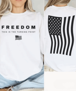 Justice For Charlie Kirk Freedom Crewneck Freedom T-Shirt, USA Graphic Tee, Free Speech Top, Patriotic Shirt, Turning Point USA Freedom Sweatshirt