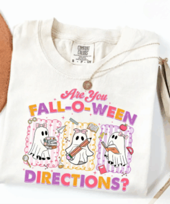 Halloween Fall Teacher Shirt, Are You Fall-O-Ween Directions T-Shirt, Trick or Teach, Ghost Teacher Top, Spooky Teacher Tee