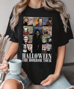 Vintage Halloween The Horror Tour T-Shirt, 90s Horror Movie Shirt, Retro Horror Tee, Myers Thriller Friday the 13th Horror