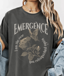 Rose Shirt, Vintage Gothic Tshirt, Metal Music Apparel, Butterfly T-Shirt, Unisex Tee Gift, Rock Clothing