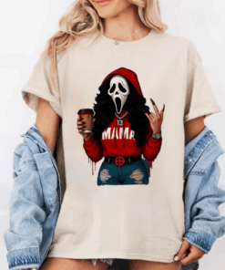 Haunted Mama Shirt, Friday the 13th Horror Mom Tee, Spooky Coffee Graphic Tshirt, Horror Scary Halloween Mama Outfit