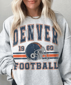Vintage 90s Style Denver Football Sweatshirt, Game Day Shirt, Denver Team Football Sweater