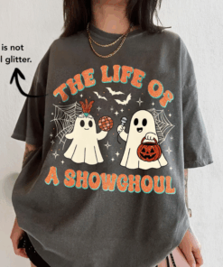 The Life Of A Showghoul Shirt, Cute Ghost Halloween T-Shirt, Funny Skeleton Music Album 2025 Tee, Spooky Season Gift