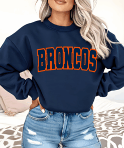 Denver Broncos Sweatshirt, Game Day Football Fan Pullover, Cozy Fall Stadium Outfit, Unisex Sports Crewneck Gift, Broncos Football Sweater