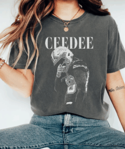 Ceedee Lamb T-Shirt, Vintage Graphic Style Tee, Ceedee Lamb Football Gift, Cowboys Game-day Top, Gift For Dallas Cowboys Fan