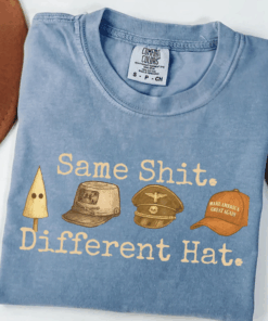 Same Shit Different Hat Shirt, Anti Trump Political T-Shirt, Funny Protest Graphic Tee, Dark Humor Statement Shirt