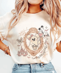 Retro Disney Minnie Ghost Shirt, Disney Halloween T-Shirt, Spooky Season Tee, WDW Disneyland Halloween Family Trip 2025 Top