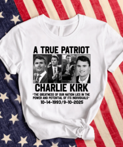 A True Patriot Charlie Kirk Shirt, Justice for Charlie Kirk T-Shirt, Charlie Kirk Assassination Tee, Make America Great Again Top, Charlie