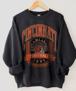 Cincinnati Football Sweatshirt, Vintage Style Cincinnati Football Crewneck, Gameday Cincinnati Football Fan Gifts