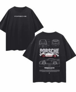 Porsche 911 GT3 RS T-Shirt | Supercar Graphic Tee | German Sports Car Streetwear | Racing Oversized Unisex Top