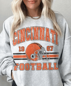 Vintage Cincinnati Football Sweatshirt, Vintage Fan Tops, Sports Team Crewneck Jumper, Gift for Football Lover, Cincinnati Apparel