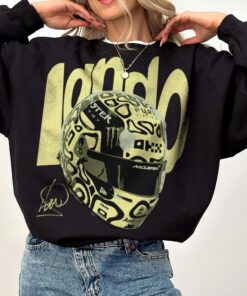 Lando Norris Sweatshirt, Retro McLaren F1 Crewneck, Vintage Lando Helmet Graphic Shirt, Norris Racing Fan Apparel