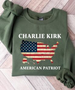 Charlie Kirk Sweatshirt, A True Patriot Sweat, Christian Sweatshirt, Faith Based Unisex Sweat, Activist Sweat, Charlie Kirk Sweat, USA Flag