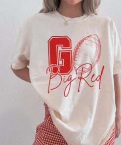 Go Big Red Shirt Nebraska Football Shirt, Gift for Game Day, Unisex Nebraska College Football Mom T-Shirt, Football Mama Gift