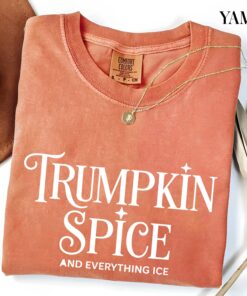 Trumpkin Spice And Everything ICE Shirt, Fall Halloween Political Shirt, Anti Trump Gift, Liberal Autumn Cozy, Anti ICE