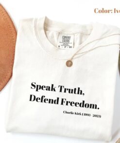 Charlie Kirk, Speak Truth Defend Freedom Shirt, Prayers Up for Charlie, Human Rights Shirt, Activist, Justice, Political Tee