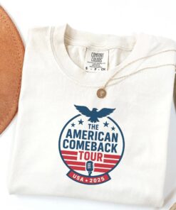 The American Comeback Tour 2025 Shirt, USA Freedom Graphic Tee, Charlie Kirk Shirt, Political Top