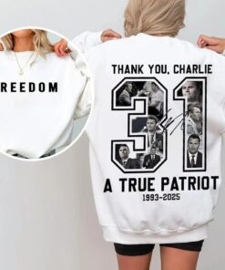 Charlie Kirk Freedom Shirt, Tribute Memorial, A True Patriot, Activist Shirt, Political Freedom Shirt, Justice For Charlie Kirk