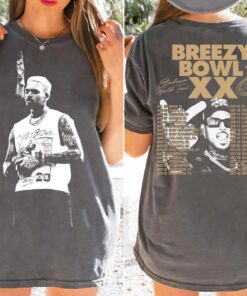 Vintage Chris Brown Breezy Bowl XX Tour 2 Sided Tee, Chris Brown Album Shirt, Chris Brown Fan Gift, Chris Brown Merch Tee, CB Tour 2025 Tee