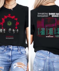 Three Days Grace Breaking Benjamin 90s Vintage T-Shirt, Breaking Benjamin 2025 Tour Shirt, Breaking Benjamin Fan Tee